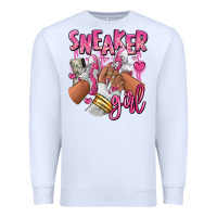 White Pink and white sneaker girl Premium Sweatshirt - RanaPortraitStore