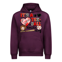 Mauve Wine it's a tee ball kinda day Urban Hoodie - JahusDesignShop