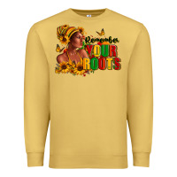 Antique Gold Remember your roots Afro American Premium Sweatshirt - RanaPortraitStore