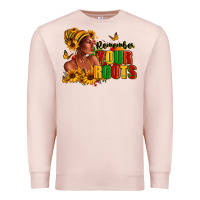 Pale Pink Remember your roots Afro American Premium Sweatshirt - RanaPortraitStore