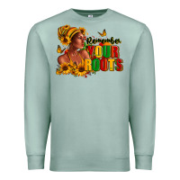Seafoam Remember your roots Afro American Premium Sweatshirt - RanaPortraitStore