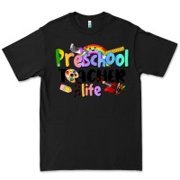 Black Preschool Teacher Life Premium Tee - LillyAllenDesigns