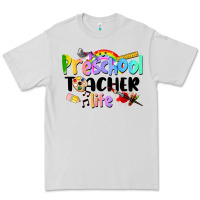 Dove Grey Preschool Teacher Life Premium Tee - LillyAllenDesigns