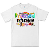 White Preschool Teacher Life Premium Tee - LillyAllenDesigns