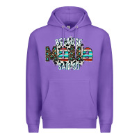 Purple because mama said so Premium Hoodie - CowhideDigitalArt