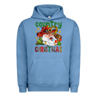Pigment Pebble Blue Country Christmas Urban Hoodie - BundleAndBundleShop