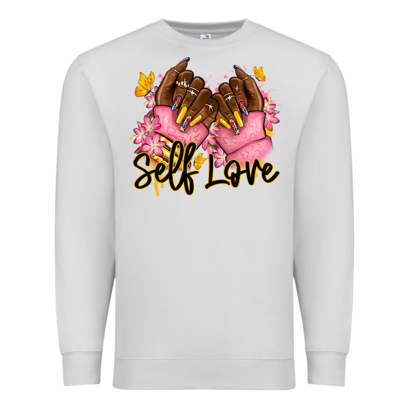 Self Love Pink Afro Nails Premium Sweatshirt by RanaPortraitStore | Teevron