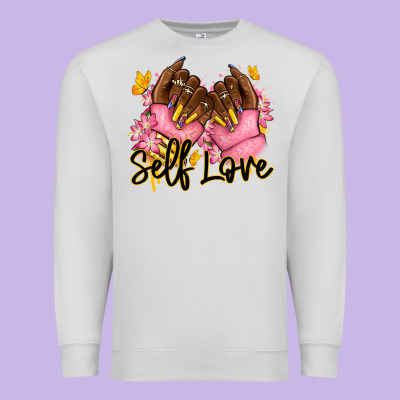 Premium Sweatshirt Self love pink afro nails