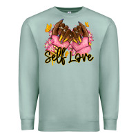 Seafoam Self love pink afro nails Premium Sweatshirt - RanaPortraitStore