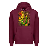 Burgundy steppin' in to juneteenth Premium Hoodie - HRA Design Shop