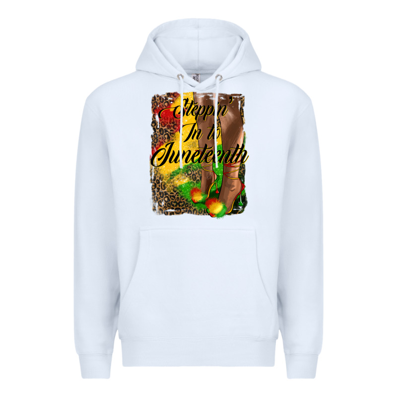 Steppin' In To Juneteenth Premium Hoodie by HRA Design Shop | Teevron