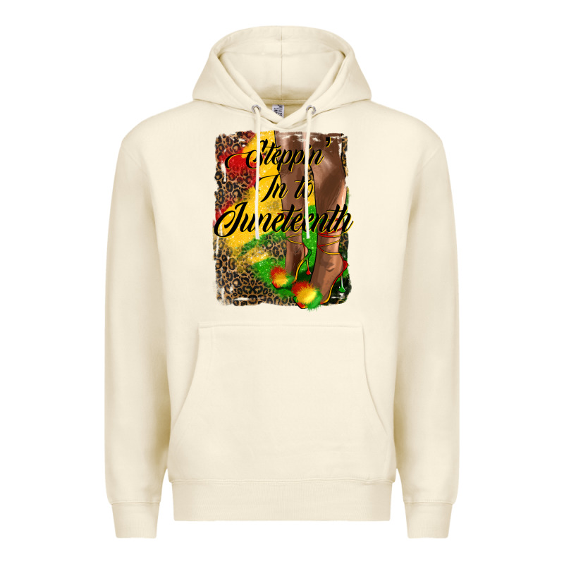 Steppin' In To Juneteenth Premium Hoodie by HRA Design Shop | Teevron