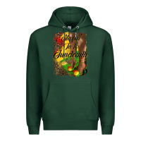 Sports Green steppin' in to juneteenth Premium Hoodie - HRA Design Shop