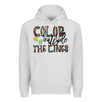 Dove Grey color outside the lines Premium Hoodie - CowhideDigitalArt