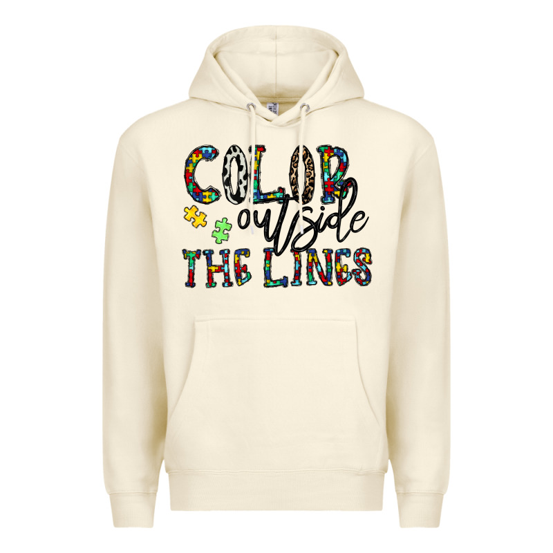 Color Outside The Lines Premium Hoodie by CowhideDigitalArt | Teevron