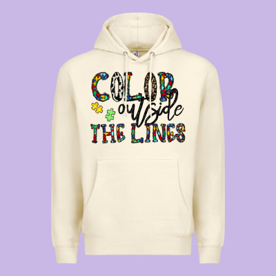 Color Outside The Lines Premium Hoodie Designed By Cowhidedigitalart