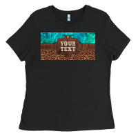 Black preview custom name turquoise stone leopard bull skull license plate Ladies Tee - Artiststas