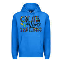 True Royal color outside the lines Premium Hoodie - CowhideDigitalArt
