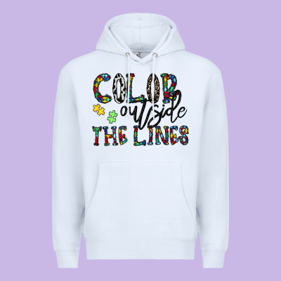 Color Outside The Lines Premium Hoodie Designed By Cowhidedigitalart