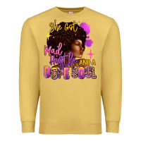 Antique Gold She got mad hustle and a dope soul Premium Sweatshirt - RanaPortraitStore
