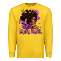 Lemon She got mad hustle and a dope soul Premium Sweatshirt - RanaPortraitStore