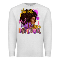 Oatmeal Heather She got mad hustle and a dope soul Premium Sweatshirt - RanaPortraitStore