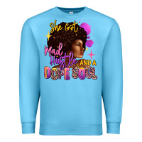 Ocean Blue She got mad hustle and a dope soul Premium Sweatshirt - RanaPortraitStore