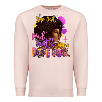 Pale Pink She got mad hustle and a dope soul Premium Sweatshirt - RanaPortraitStore