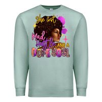 Seafoam She got mad hustle and a dope soul Premium Sweatshirt - RanaPortraitStore
