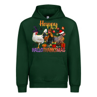 Foreset Green Happy Hallothanksmas Chick Urban Hoodie - BundleAndBundleShop