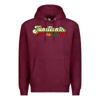 Burgundy juneteenth free ish since 1865 Premium Hoodie - HRA Design Shop