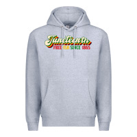 Heather Grey juneteenth free ish since 1865 Premium Hoodie - HRA Design Shop