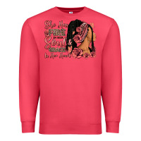 Cardinal She has fire in her soul afro woman Premium Sweatshirt - RanaPortraitStore