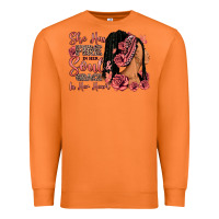 Carrot She has fire in her soul afro woman Premium Sweatshirt - RanaPortraitStore