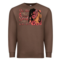 Chestnut She has fire in her soul afro woman Premium Sweatshirt - RanaPortraitStore