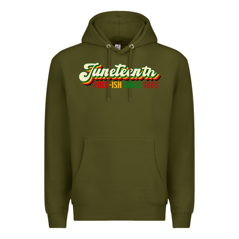 Juneteenth Free Ish Since 1865 Premium Hoodie by HRA Design Shop | Teevron