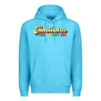 Ocean Blue juneteenth free ish since 1865 Premium Hoodie - HRA Design Shop