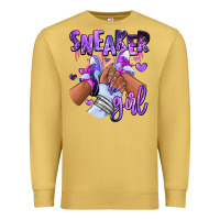 Antique Gold Purple galaxy sneaker girl Premium Sweatshirt - RanaPortraitStore