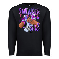 Black Purple galaxy sneaker girl Premium Sweatshirt - RanaPortraitStore
