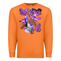 Purple Galaxy Sneaker Girl Premium Sweatshirt | Teevron