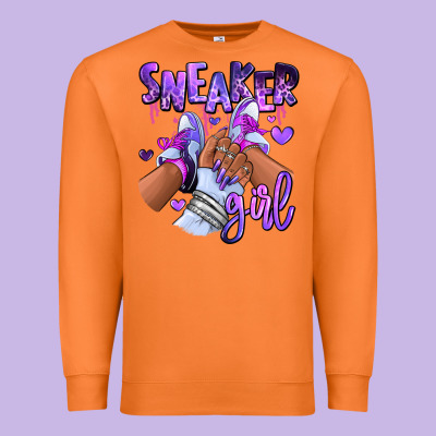 Premium Sweatshirt Purple galaxy sneaker girl