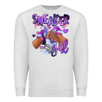Oatmeal Heather Purple galaxy sneaker girl Premium Sweatshirt - RanaPortraitStore