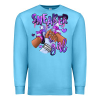 Ocean Blue Purple galaxy sneaker girl Premium Sweatshirt - RanaPortraitStore
