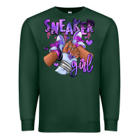 Sports Green Purple galaxy sneaker girl Premium Sweatshirt - RanaPortraitStore