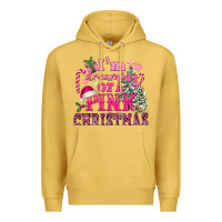 Antique Gold I Am Dreaming Of A Pink Christmas Premium Hoodie - FaDigitalArtStudio