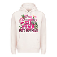 Pale Pink I Am Dreaming Of A Pink Christmas Premium Hoodie - FaDigitalArtStudio