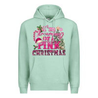 Seafoam I Am Dreaming Of A Pink Christmas Premium Hoodie - FaDigitalArtStudio