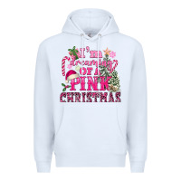 White I Am Dreaming Of A Pink Christmas Premium Hoodie - FaDigitalArtStudio
