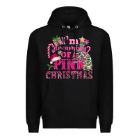 Black I Am Dreaming Of A Pink Christmas Premium Hoodie - FaDigitalArtStudio