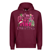 Burgundy I Am Dreaming Of A Pink Christmas Premium Hoodie - FaDigitalArtStudio